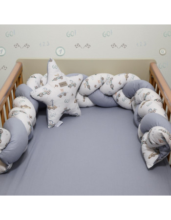 Πλεξούδα Τριπλή Βαμβακερή Design 421 20x200cm με Ειδική Εσωτερική Επένδυση Oliver Baby | 46-6713/421