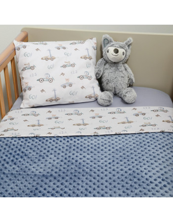Minky ΝEW Κουβέρτα Λίκνου Διπλής Όψης 75x95 Des.421 Oliver Baby | 46-6735/421