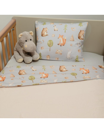 Minky ΝEW Κουβέρτα Λίκνου Διπλής Όψης 75x95 Des.427 Oliver Baby | 46-6735/427