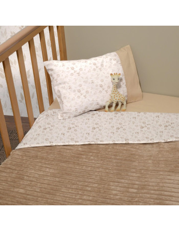 Minky ΝEW Κοτλέ Κουβέρτα Λίκνου Διπλής Όψης 75x95 Des.506 SOPHIE LA GIRAFE | 46-6735/506