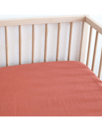 Κατωσέντονο Με Λάστιχο Μακώ Jersey Τερακότα 70x140cm Trois Kilos Sept | 55-8161010