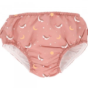 Εκπαιδευτικό Μαγιό Πάνας με Προστασία από τον Ήλιο με Βολάν Pink Whale 6-12 Μηνών - Monnëka | 61-93566/2