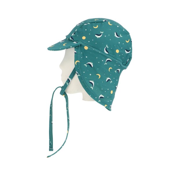 Καπέλο Παραλίας με Κορδόνια Αντηλιακής Προστασίας Whale Teal 12-24 Μηνών - Monnëka | 61-93610/2