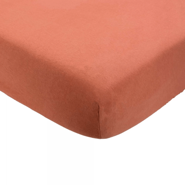 Κατωσέντονο Με Λάστιχο Μακώ Jersey Τερακότα 70x140cm Trois Kilos Sept | 55-8161010