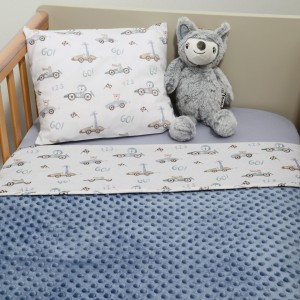 Minky ΝEW Κουβέρτα Κούνιας Διπλής Όψης 100x150 Des.421 Oliver Baby | 46-6734/421
