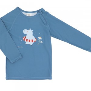 Μπλούζα Αντηλιακής Προστασίας Μακρύ Μανίκι Hippos 6-12 Μηνών - Monnëka | 61-98290/1