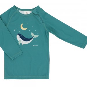 Μπλούζα Αντηλιακής Προστασίας Μακρύ Μανίκι Teal Whale 4-5 Ετών - Monnëka | 61-98288/4