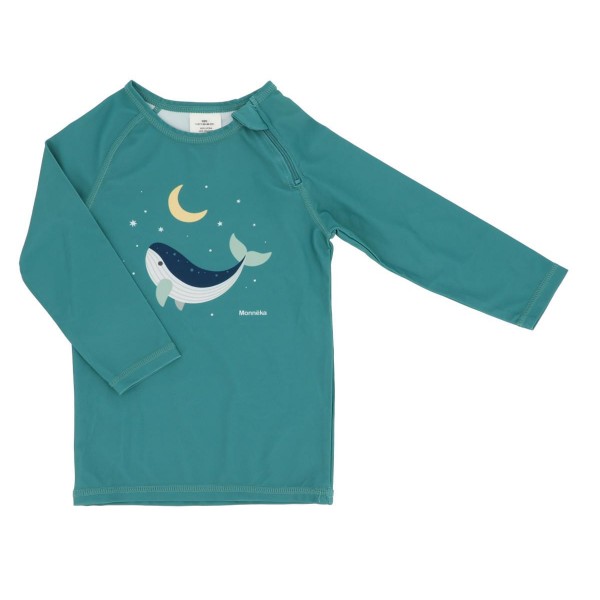 Μπλούζα Αντηλιακής Προστασίας Μακρύ Μανίκι Whale Teal 4-5 Ετών - Monnëka | 61-98288/4