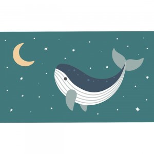 Πετσέτα Θαλάσσης 160x90cm Teal Whale - Monnëka | 61-93516