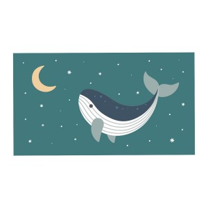 Πετσέτα Θαλάσσης 160x90cm Teal Whale - Monnëka | 61-93516