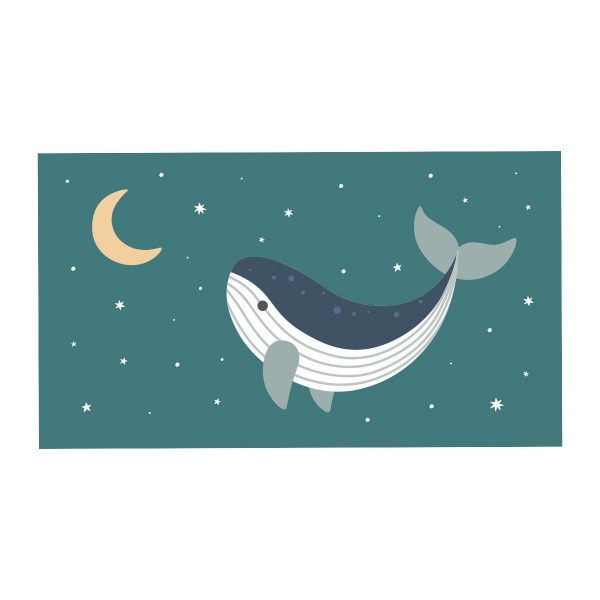 Πετσέτα Θαλάσσης 160x90cm Whale Teal - Monnëka | 61-93516