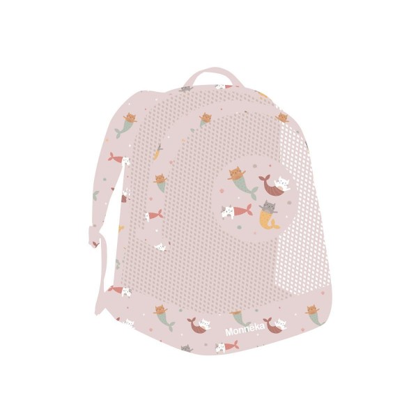 Σακίδιο Παραλίας με Δίχτυ Mermaid Cats - Monnëka | 61-93509