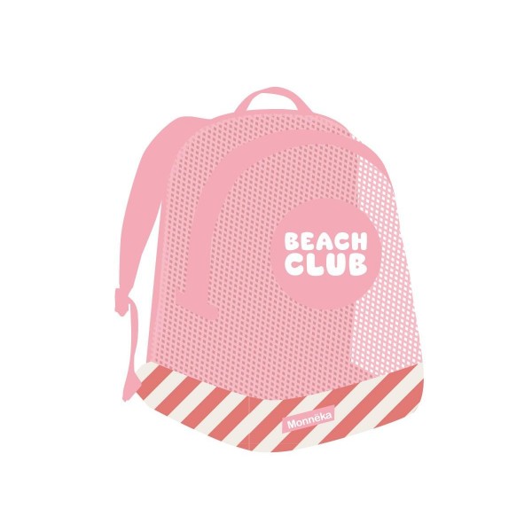 Σακίδιο Παραλίας με Δίχτυ Stripes Bloom&Blush - Monnëka | 61-97525