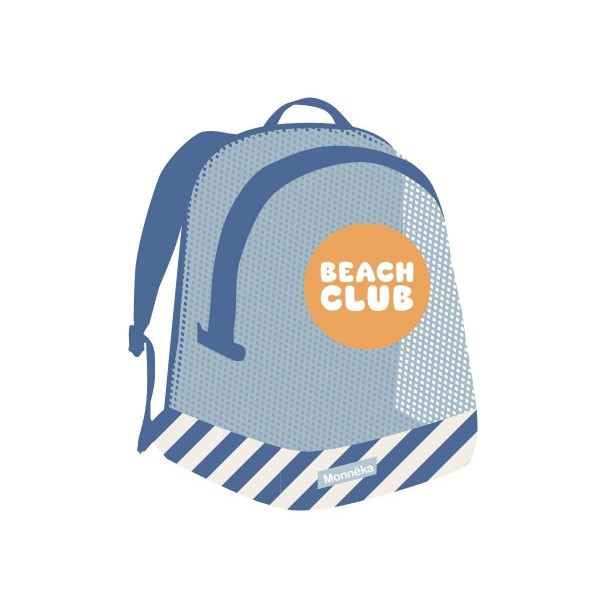 Σακίδιο Παραλίας με Δίχτυ Stripes Blues&Beyond - Monnëka | 61-97526