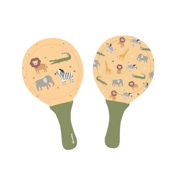 Σετ 2 Ρακέτες Παραλίας Wild Animals - Monnëka | 61-98313