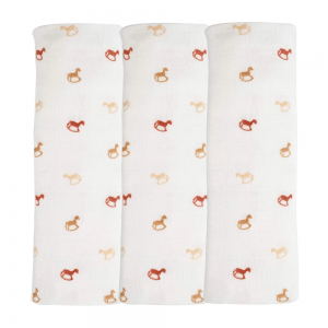 Σετ 3 Πάνες Μουσελίνας - Αλογάκια - Trois Kilos Sept | 55-8135055