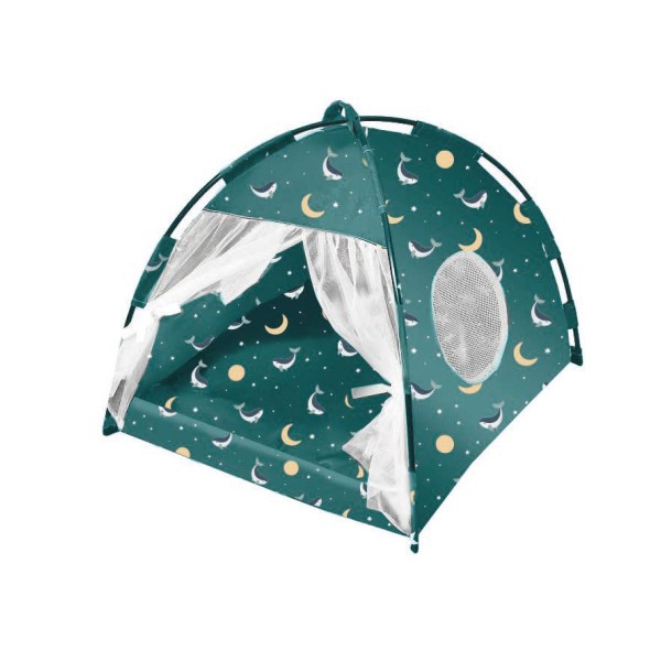 Σκηνή Παραλίας με Τούλι Whale Teal - Monnëka | 61-93592