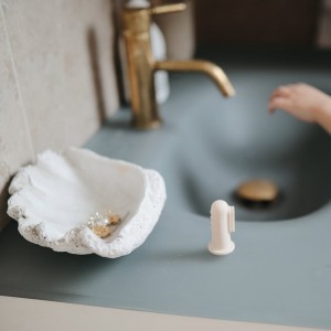 2 Βρεφικές Οδοντόβουρτσες Δακτύλου Σιλικόνης Blush/Shifting Sand - Mushie | 66-2550254