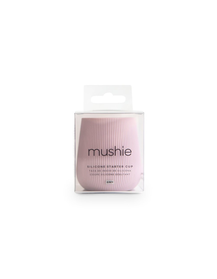 Ποτηράκι Σιλικόνης με Ανάγλυφο Σχέδιο Soft Lilac - Mushie | 66-101577