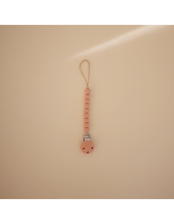 Κλιπ για Πιπίπλες Σιλικόνης Hera Powder Pink - Mushie | 66-102036