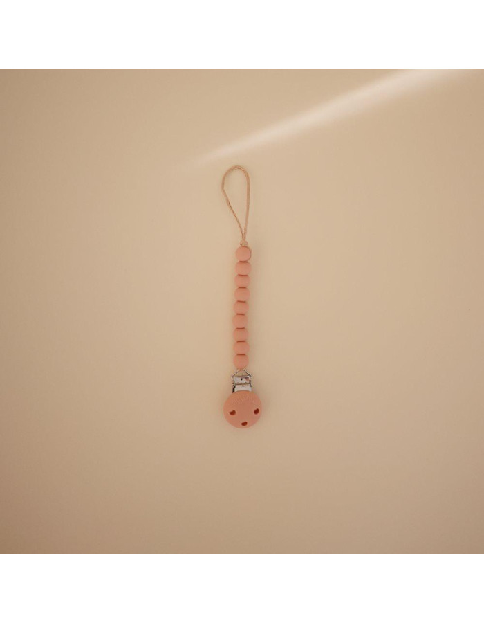 Κλιπ για Πιπίπλες Σιλικόνης Hera Powder Pink - Mushie | 66-102036