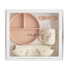 Σετ Δώρου 4 Τεμαχίων Φαγητού Pink Flowers - Mushie | 66-102044
