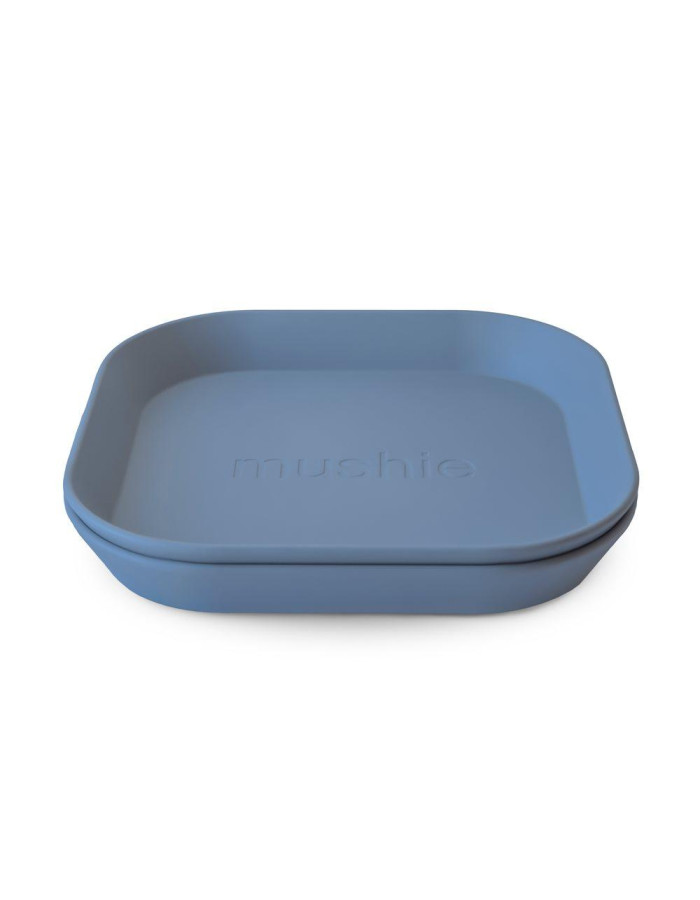 Σετ 2 Τετράγωνα Πιάτα PP Twilight Blue  - Mushie | 66-102129