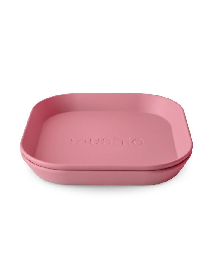 Σετ 2 Τετράγωνα Πιάτα PP Dusty Rose   - Mushie | 66-102153