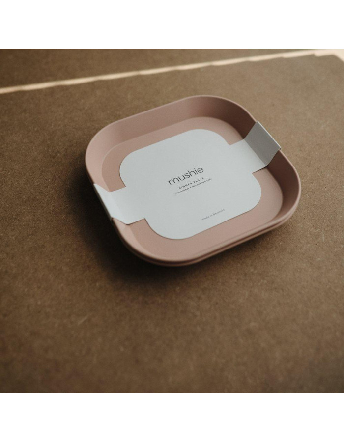 Σετ 2 Τετράγωνα Πιάτα PP Blush - Mushie | 66-2304019