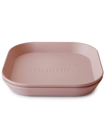 Σετ 2 Τετράγωνα Πιάτα PP Blush - Mushie | 66-2304019