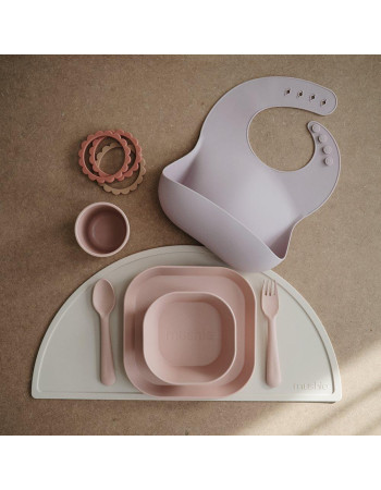 Σετ 2 Τετράγωνα Πιάτα PP Blush - Mushie | 66-2304019