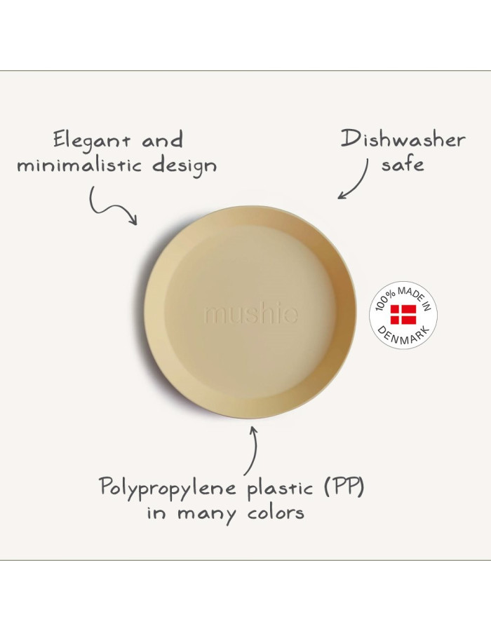 Σετ 2 Πιάτα PP Mustard - Mushie | 66-2305117