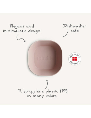 Σετ 2 Τετράγωνα Μπωλ PP Blush - Mushie | 66-2314019