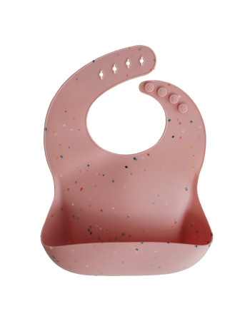 Σαλιάρα Σιλικόνης Powder Pink Confetti - Mushie | 66-2500249