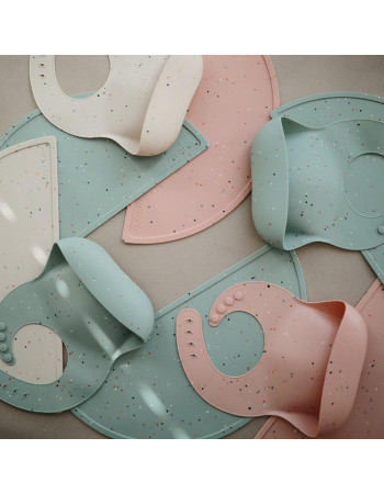 Σαλιάρα Σιλικόνης Powder Pink Confetti - Mushie | 66-2500249