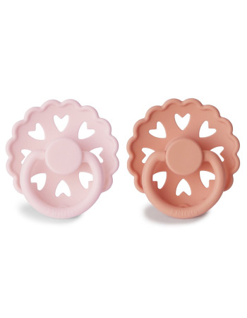 Σετ 2 Πιπίλες Σιλικόνης FRIGG Fairytale White Lilac/Pretty in Peach 0-6 Μηνών | 67-100145