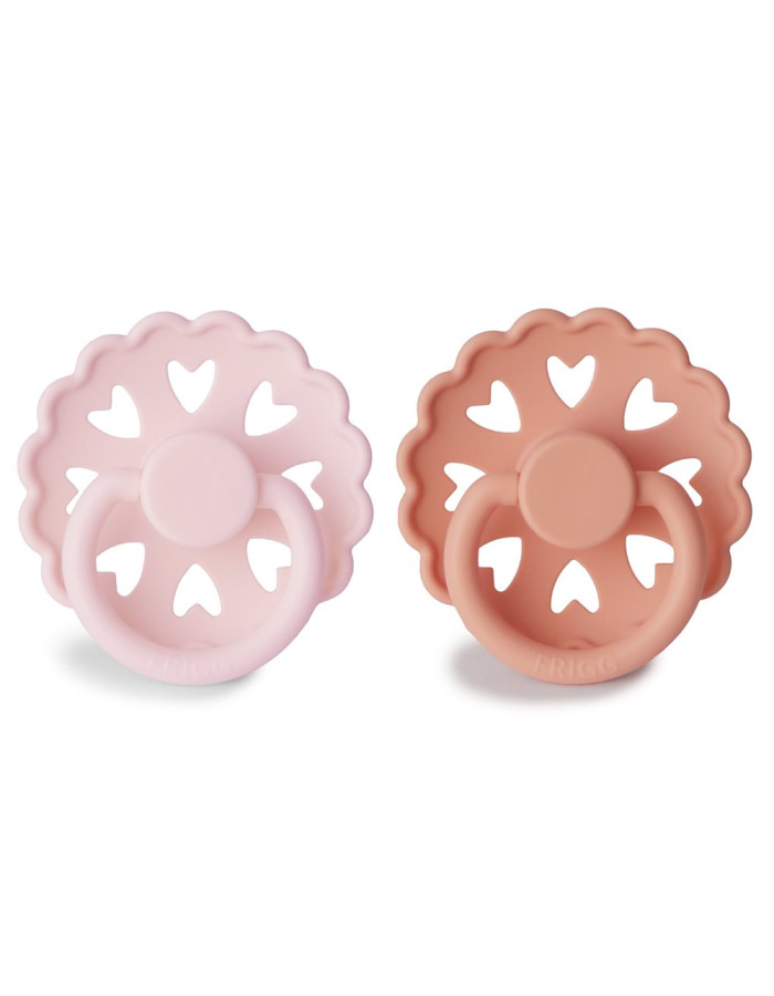 Σετ 2 Πιπίλες Σιλικόνης FRIGG Fairytale White Lilac/Pretty in Peach 0-6 Μηνών | 67-100145