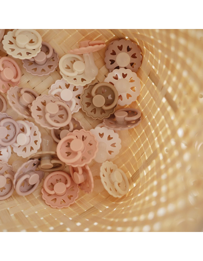 Σετ 2 Πιπίλες Σιλικόνης FRIGG Fairytale White Lilac/Pretty in Peach 0-6 Μηνών | 67-100145