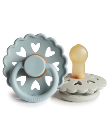 Σετ 2 Πιπίλες Latex FRIGG Fairytale Stone Blue/Willow Gray 0-6 Μηνών | 67-100155