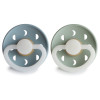 Σετ 2 Πιπίλες Latex Νυκτός FRIGG Moon Phase Stone Blue/Sage 0-6 Μηνών | 67-100177
