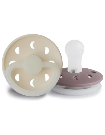 Σετ 2 Πιπίλες Σιλικόνης Νυκτός FRIGG Moon Phase Cream/Twilight Mauve 0-6 Μηνών | 67-100191