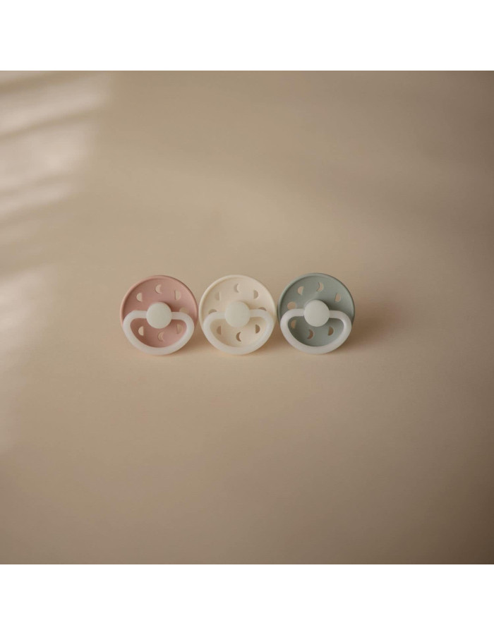 Σετ 2 Πιπίλες Σιλικόνης Νυκτός FRIGG Moon Phase Cream/Twilight Mauve 0-6 Μηνών | 67-100191