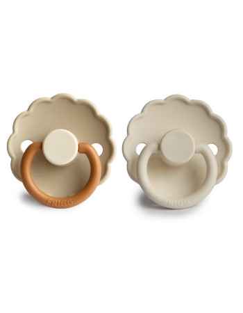 Σετ 2 Πιπίλες Σιλικόνης FRIGG Daisy - Desert/Cream 0-6 Μηνών | 67-100460