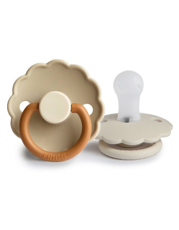 Σετ 2 Πιπίλες Σιλικόνης FRIGG Daisy - Desert/Cream 0-6 Μηνών | 67-100460