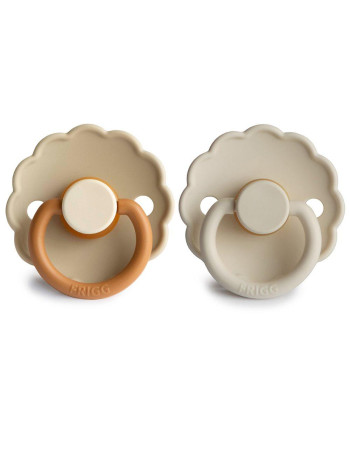 Σετ 2 Πιπίλες Latex FRIGG Daisy Desert/Cream 0-6 Μηνών | 67-100462