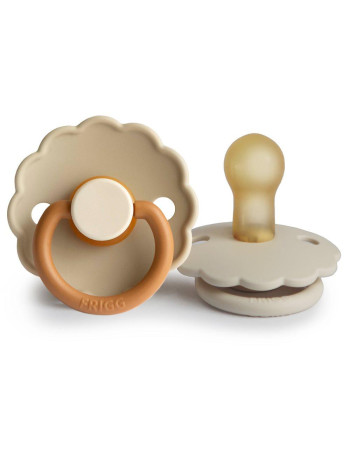 Σετ 2 Πιπίλες Latex FRIGG Daisy Desert/Cream 0-6 Μηνών | 67-100462