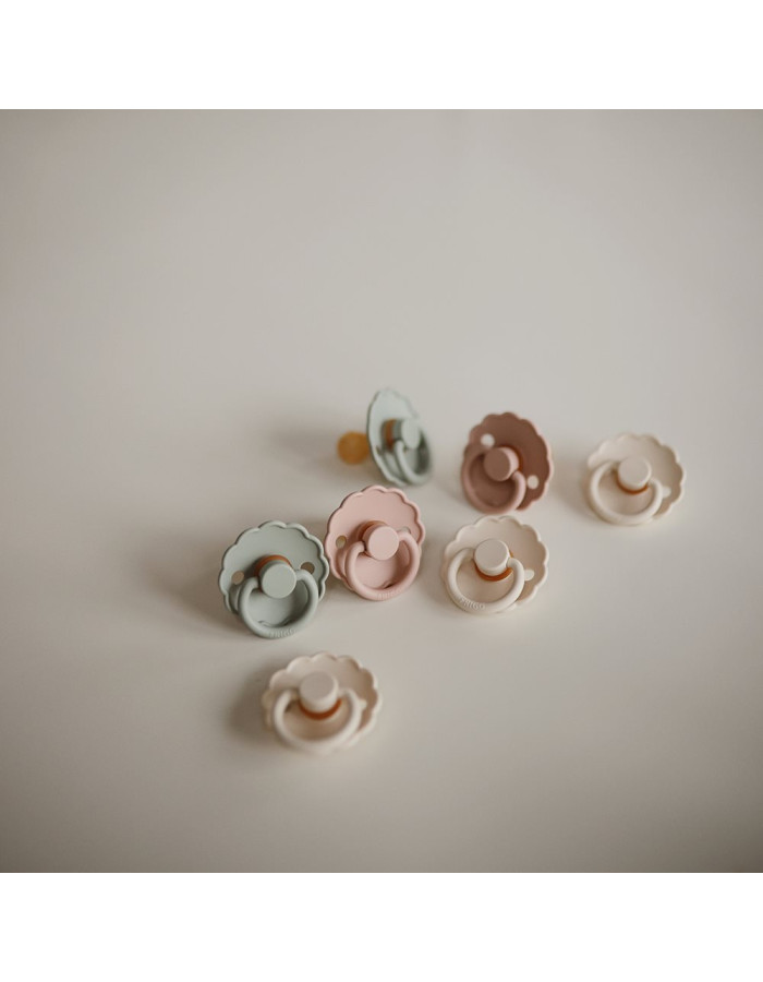 Σετ 2 Πιπίλες Latex FRIGG Daisy Desert/Cream 0-6 Μηνών | 67-100462