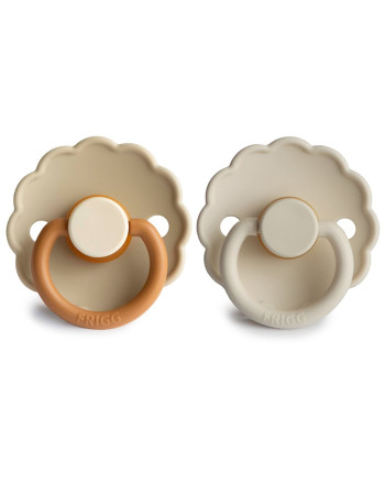 Σετ 2 Πιπίλες Latex FRIGG Daisy Desert/Cream 6-18 Μηνών | 67-100463