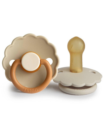 Σετ 2 Πιπίλες Latex FRIGG Daisy Desert/Cream 6-18 Μηνών | 67-100463