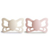 Σετ 2 Ανατομικές Πιπίλες Σιλικόνης FRIGG Butterfly Cream/Blush 6-18 Μηνών | 67-100491